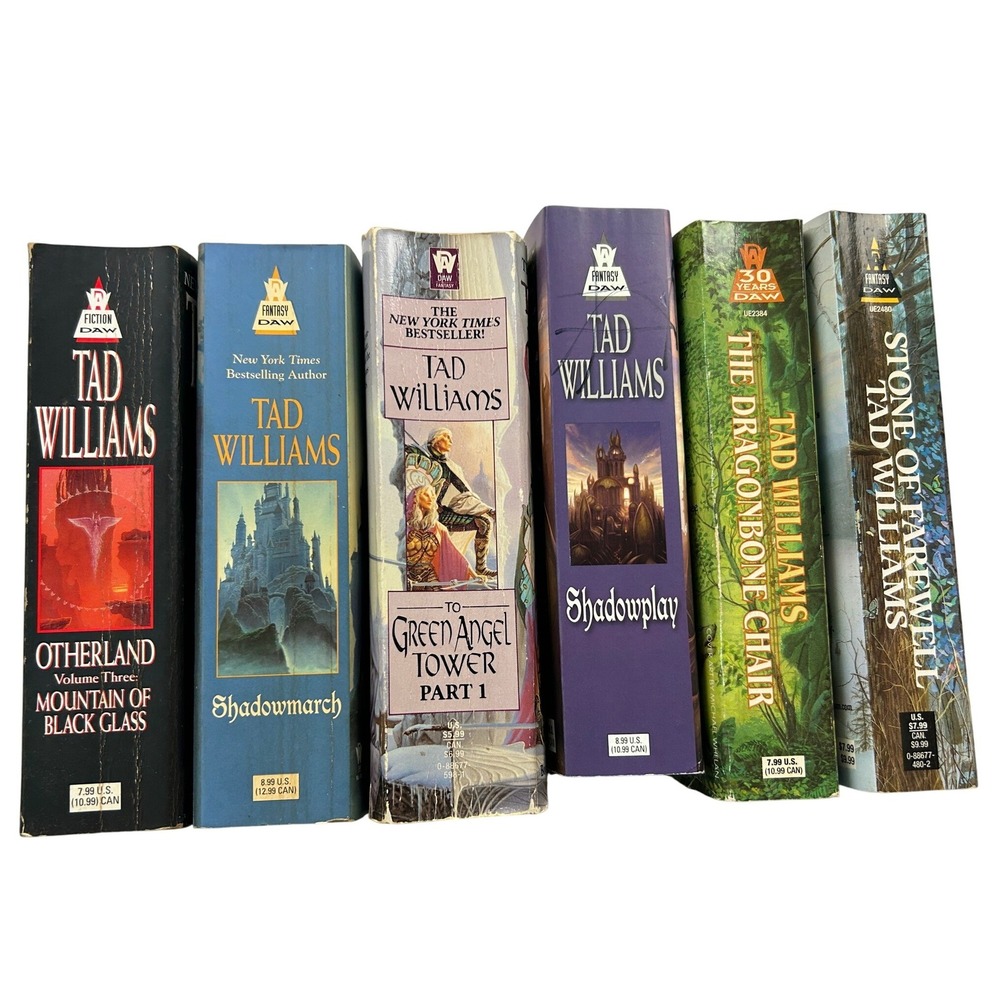 Tad Williams Fantasy Book Lot Memory Sorrow and Thorn Shadowmarch Otherland 6pc